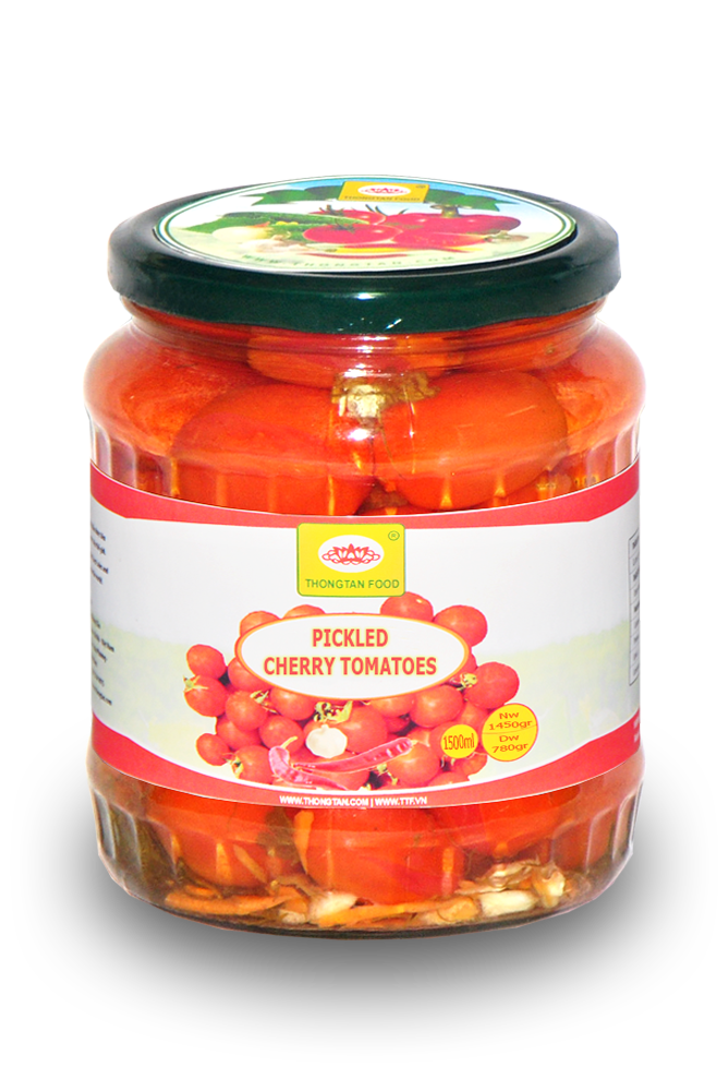 Pickled cherry tomatoes in jar 1500ml 