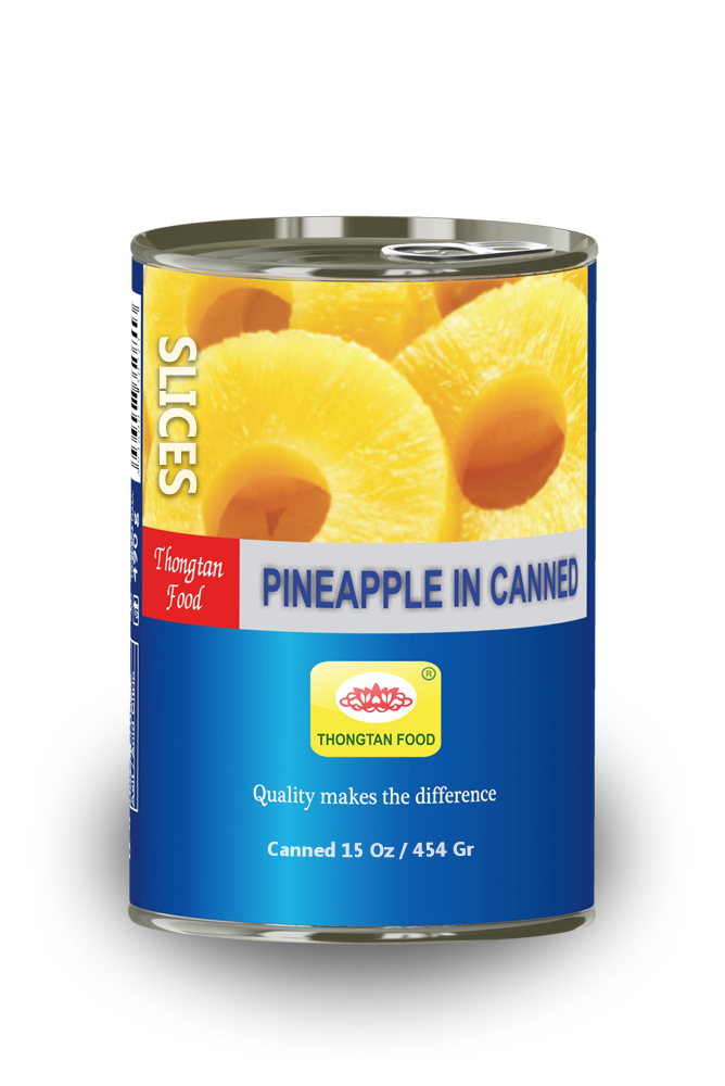 Pineapple slices in can 15 Oz