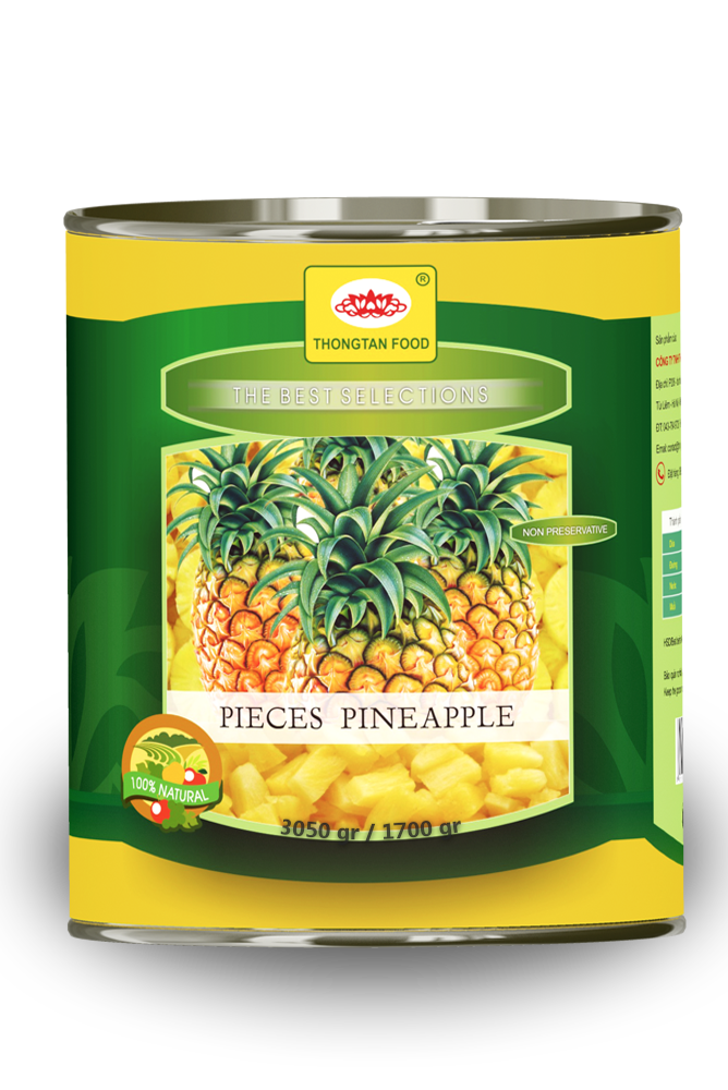 Pineapple pieces in can A10/3Kg