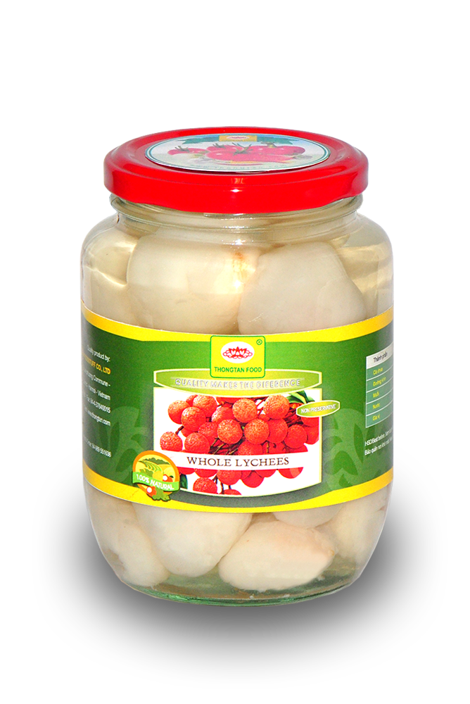 Lychees in syrup in jar 540ml