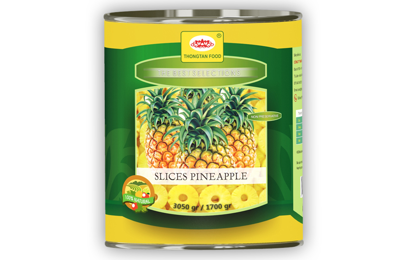 Pineapple slices in can A10/3Kg